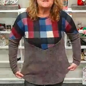 Mocha color block top